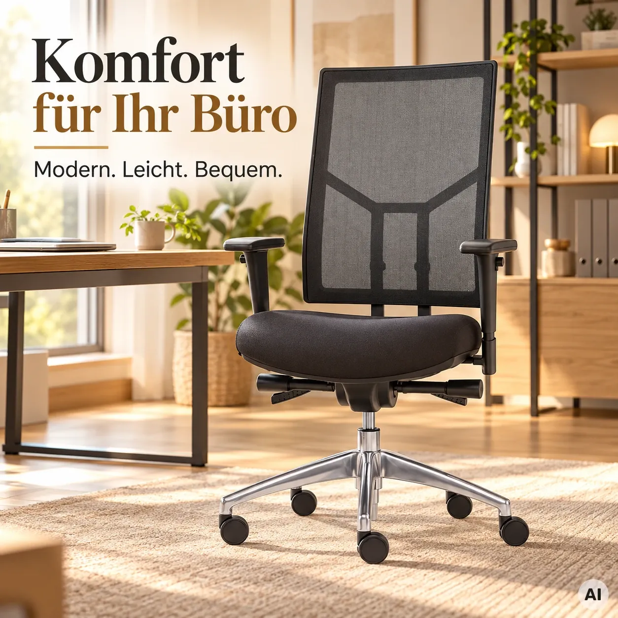 Ergo Net M Budget - Atmungsaktiver Netz-Drehstuhl