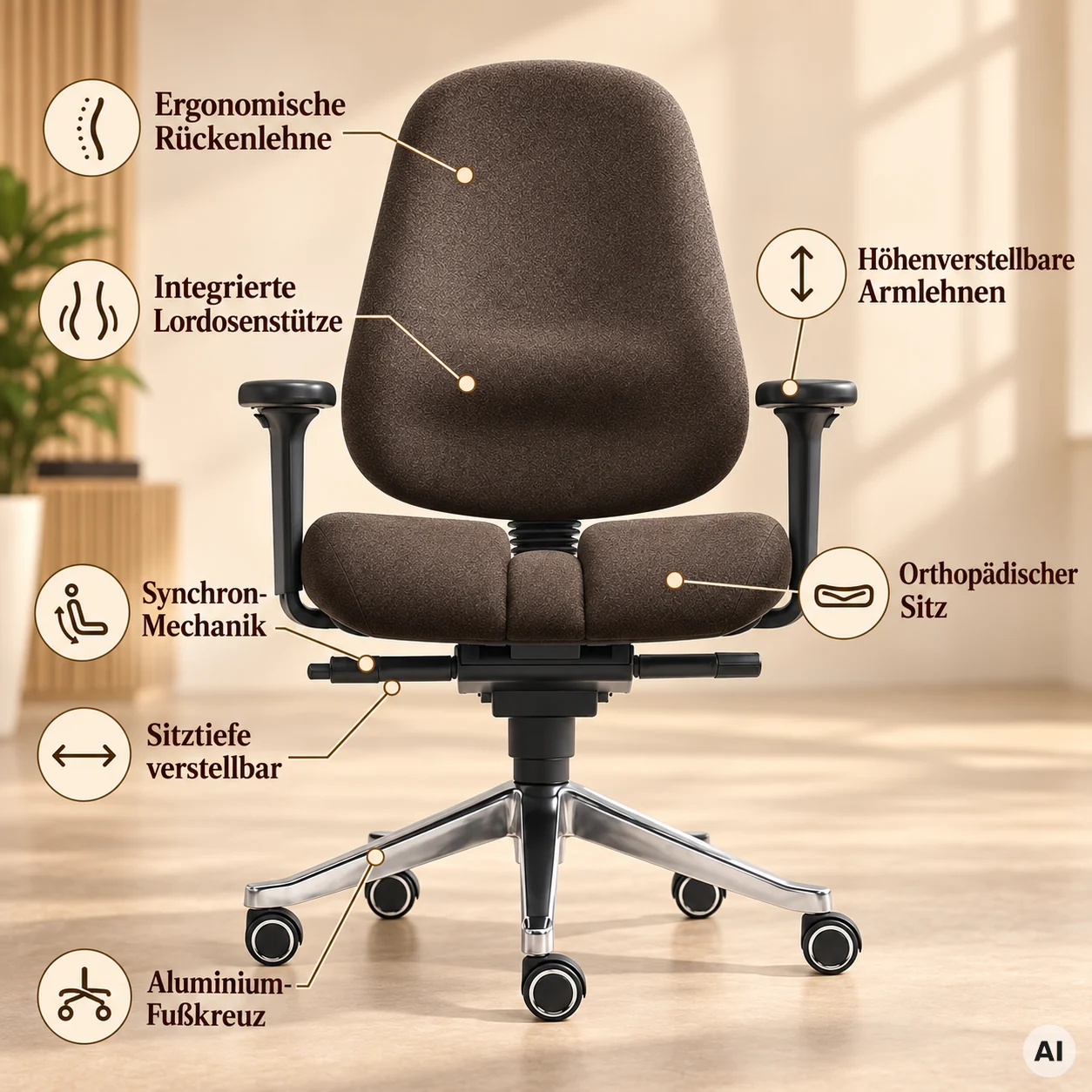 Mister Health - Erstklassiger Männer-Bürostuhl
