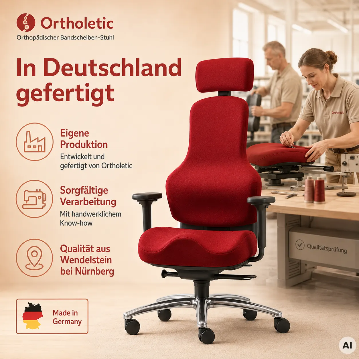 Ortholetic - Orthopädischer Bandscheiben-Stuhl