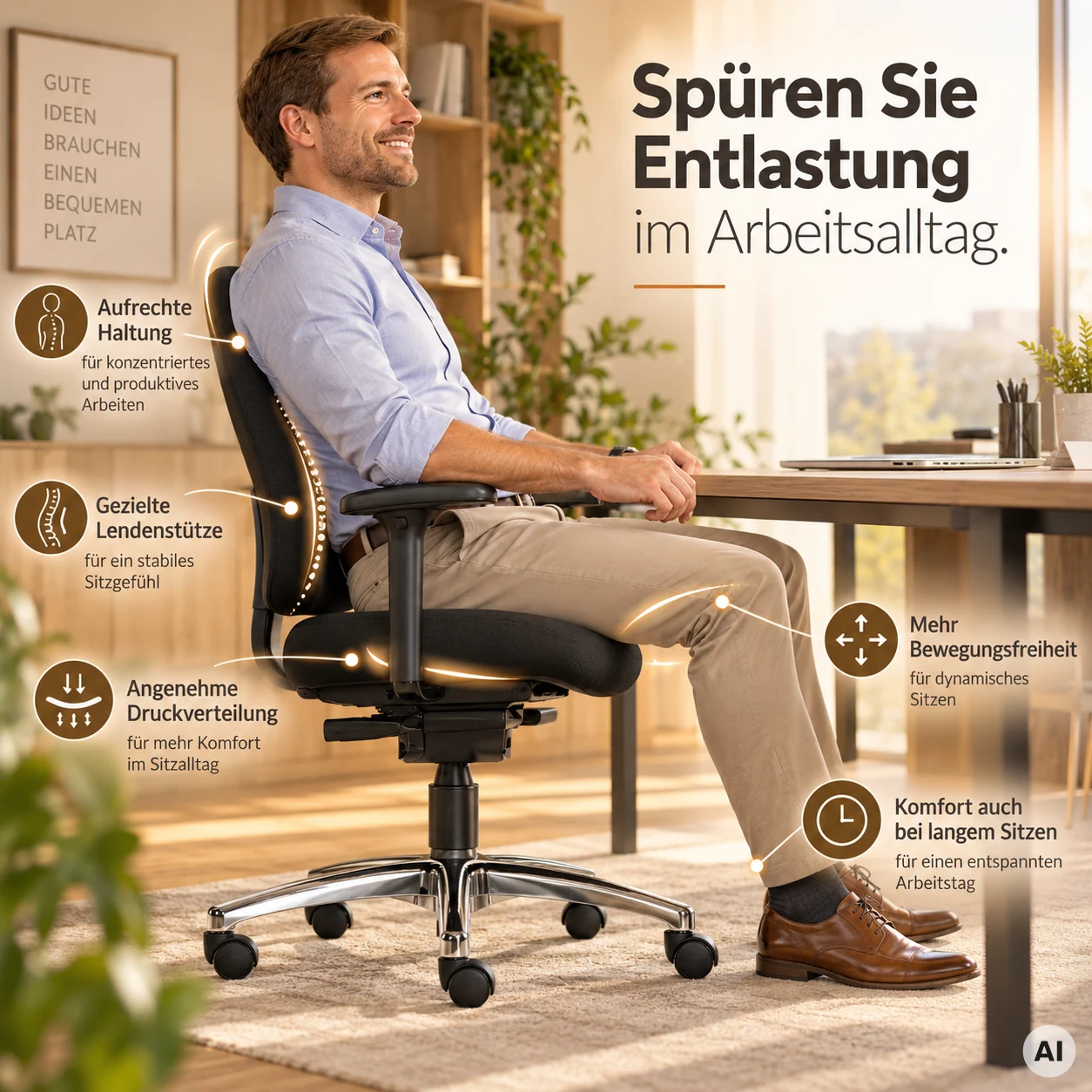 Mister Office S - Hochwertiger Schreibtischstuhl
