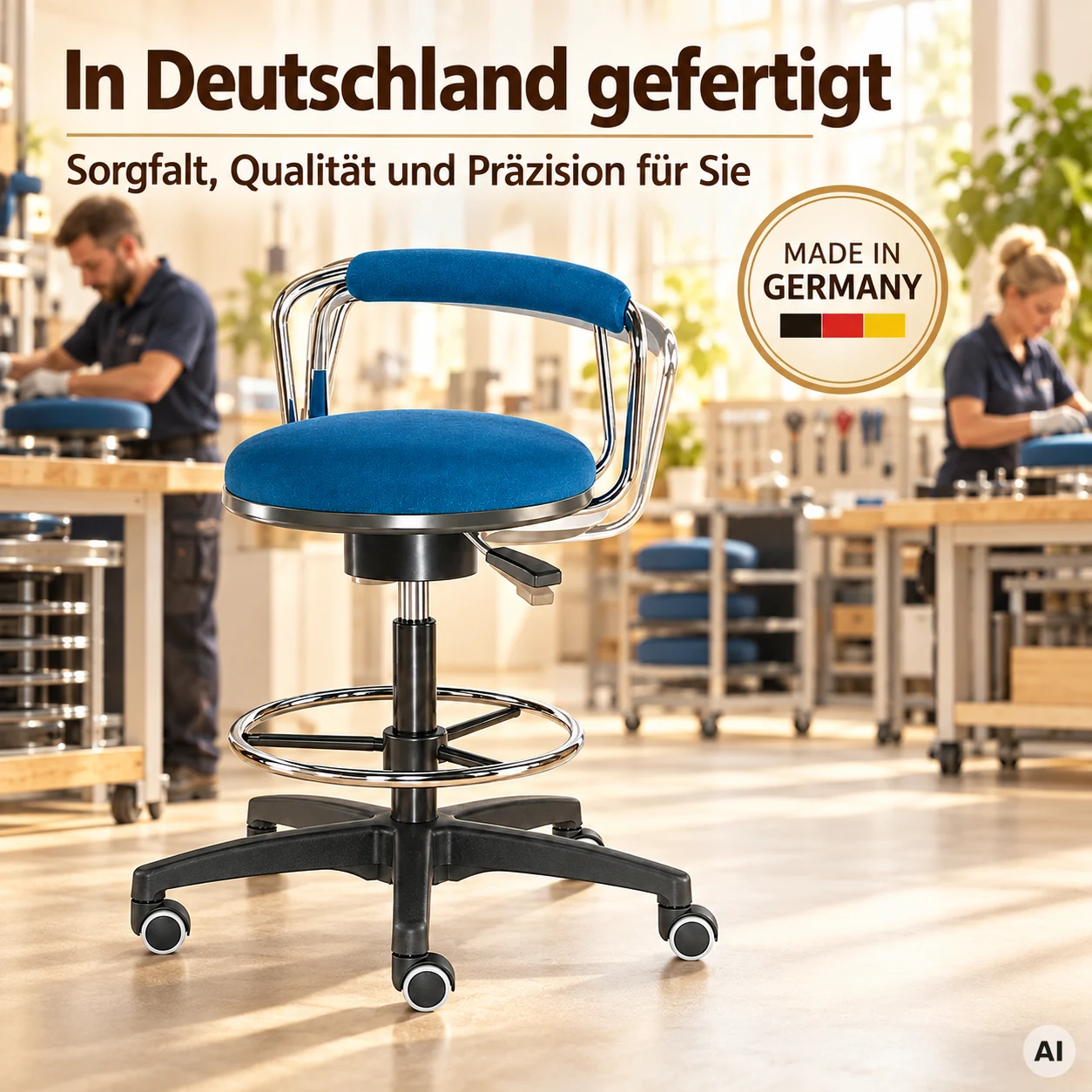 Labor 2 - Ergonomischer Hocker mit Fußring
